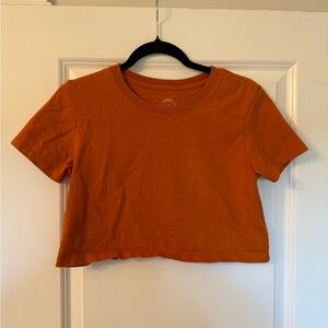 Urban Outfitters cropped Orange Short Sleeve Tee perfect for fall!